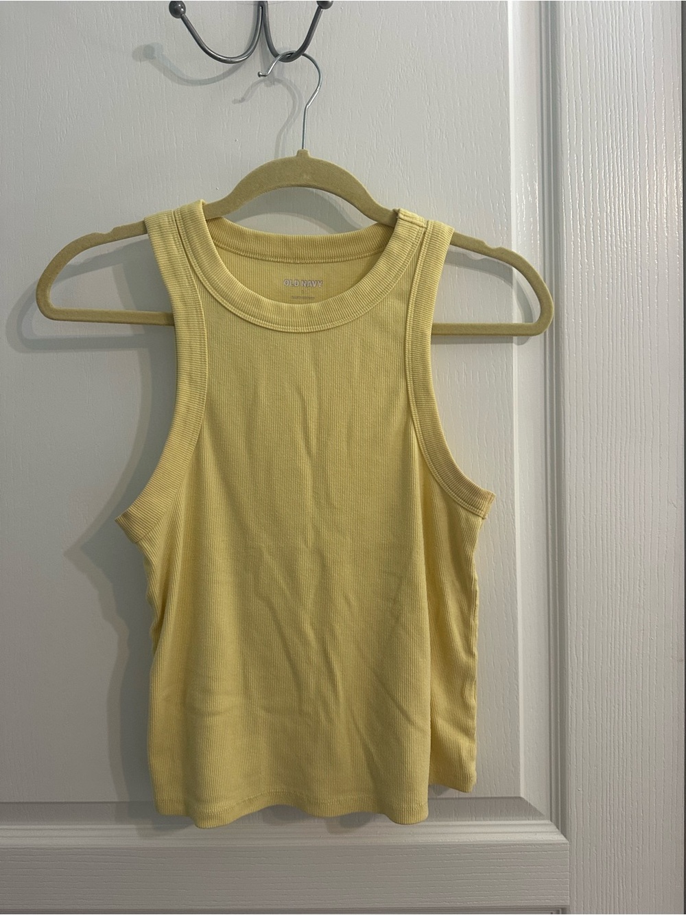Old Navy Pale Yellow Ribbed Tank Top